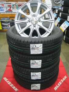 ブリヂストン タイヤ ネクストリー 185/70R14 185/70-14 ＆ アルミホイール 新品 4本 即納OK 送料無料 ノート、フリード、フリードスパイク