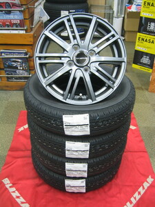 ブリヂストン タイヤ 国産 日本製 K370 145/80R12 145/80-12 LT 80/78N ＆ アルミホイール 新品 4本 2024年製 送料無料 軽トラ、軽バン用