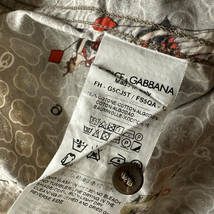 【即決/即納】！！極美品！！DOLCE&GABBANA ドルチェ&ガッバーナ ドルガバ DG トランプ柄 ワイシャツ シャツ メンズ 39_画像8