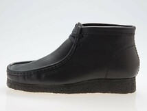 新品/CLARKS ORIGINALS/クラークス オリジナルズ/WALLABEE BOOT/ワラビー ブーツ/BLACK LEATHER/ブラック レザー/黒/26155512/25.5cm_画像2