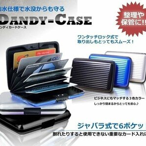 【vaps_5】ワンタッチロック式 カードケース 《ブルー》 6ポケット ジャバラ式 収納 送込の画像2