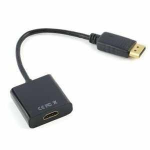【vaps_7】Display Port to HDMI 変換アダプター 《ブラック》 Display Port ディスプレイポート 変換 ケーブル 送込