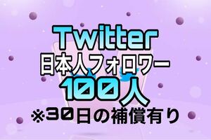 Twitter 日本人フォロワー 100人 【収益化可能】 HP/APP作成します 30日減少保証 操作不要 URLのみでOK ツイッター　 再生数 X エックス