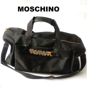 モスキーノ MOSCHINO★大容量2wayボストンバッグ/ブラック カバン