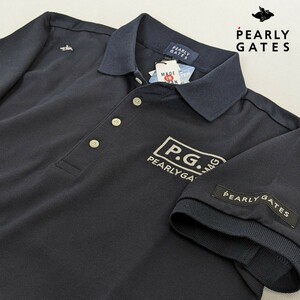 ★新品正規品PEARLYGATES/パーリーゲイツメンズドライマスター 表カノコ半袖ポロシャツ 5(L)　抜群の通気性、吸収拡散、速乾性　日本製