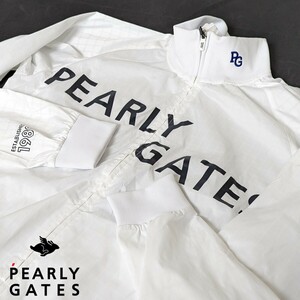 ★新品正規品 PEARLYGATES/パーリーゲイツPGロゴ タフレックス ダブルジップ スーパーストレッチブルゾン size5(L) 春にピッタリ！！