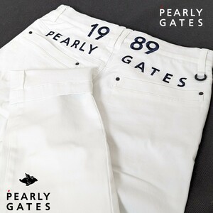 ★新品正規品 PEARLYGATES/パーリーゲイツメンズツイル ハイパワーコットンストレッチパンツ 6(LL) 春秋素材 ロングシーズン対応