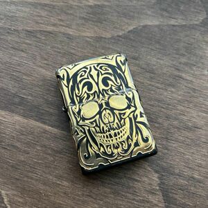 ジッポー Zippo オイルライター ライター ZIPPO ジッポスカルゴールド