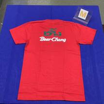 SR10A3. デザインTシャツ　Mサイズ　赤　Beer Chang ビアチャーン　半袖 Tシャツ_画像7