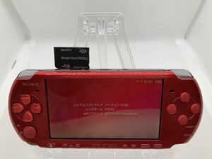 PSP3000レッド　メモリースティック付き　SONY ソニー プレイステーションポータブル