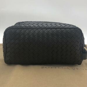 【極美品】ボッテガヴェネタ BOTTEGA VENETA イントレチャート クラッチバッグ セカンドバッグ ポーチ レザー ブラック 黒色 かばん メンズの画像2