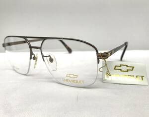 T-010 新品 眼鏡 メガネフレーム 日本製 CHEVROLET 29g 56□16-145 フルリム シンプル メンズ 男性 レディース 女性 金張 12KGF
