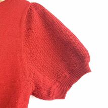 日本規格 WILL SELECTION アクリル サマーニット 半袖 セーター 赤 レディース_画像6