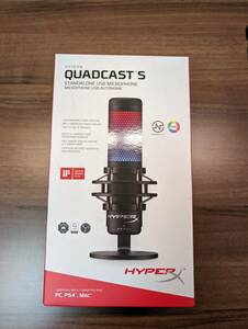 HyperX QuadCast S USBマイク（ブラック）RGBライティング コンデンサマイク 4P5P7AA 美品