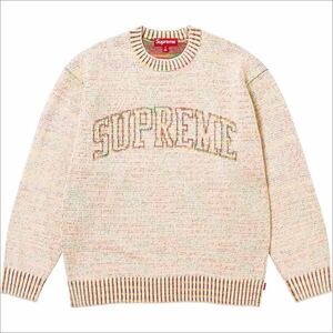 新品 Supreme 24SS Contrast Arc Sweater シュプリーム コントラスト アーチ セーター Logo ロゴ White ホワイト 白 XL XLarge