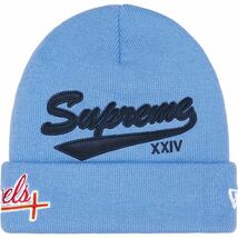 新品 Supreme 24SS New Era Salvation Beanie シュプリーム ニューエラ サルベーション ビーニー ニット帽 Light Blue ライト ブルー 水色_画像1