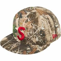 新品 Supreme 24SS Gold Cross S Logo New Eraシュプリーム ロゴ ニューエラ 帽子 RealTree Camo リアルツリー カモ 迷彩 7 3/4 61.5 cm_画像1