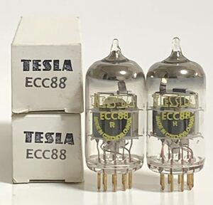 ECC88/TESLA 未使用品のゴールドピン　GM測定済み