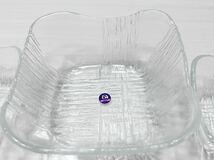 (送料無料)未使用保管品 日本製 ADERIA GLASS アデリアグラス製 大鉢×1個 中鉢×5個☆大鉢 約16×16㎝、高さ8㎝中鉢 約10.8×10.8㎝_画像2
