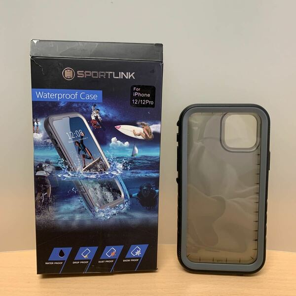 y030812m SPORTLINK 防水ケース iPhone 12 / 12 Pro 防水ケース 完全防水 IP68防水規格取得 防雪 防塵 耐衝撃 360°全面保護 フェイスID 