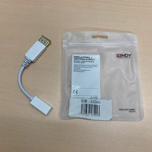 y032105m LINDY DisplayPort 1.2 - Mini DisplayPort変換アダプタケーブル、15cm(型番:41060) ★同梱不可　★訳あり