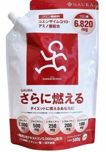 GAURA さらに燃える（1袋500g入り）クエン酸 コエンザイムQ10 配合飲料 レモン風味