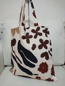 ほぼ未使用【marimekko マリメッコ】トートバッグ ブラウン ブラック