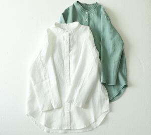  new arrival ~ forest girl plain blouse large size tunic blouse shirt easy commuting comfortable tops ~ white ~ XL