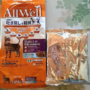 ユニ・チャームペット オールウェル 猫用 15歳以上の腎臓の健康維持 375g×1袋 キャットフード AllWell 国産