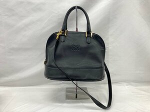 LOEWE ロエベ 2wayショルダーバッグ 黒 レザー アナグラム 【CBBB7006】