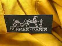 HERMES エルメス ポーチ 黄色 ストラップ付き【CCAB6016】_画像8