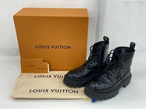 LOUIS VUITTON ルイヴィトン ブーツ 黒 レザー DI0272 表記サイズ7.5【CCAF1007】