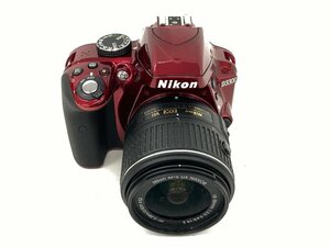 Nikon　ニコン　Nikon D3300 ダブルズームキット RED　通電確認済み【CCBA1037】