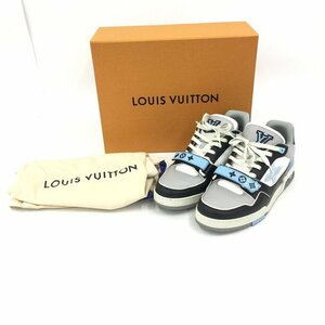 LOUIS VUITTON ルイヴィトン スニーカー グレー×水色 モノグラム MS1203 表記サイズ8【CCAN5013】