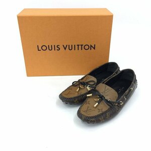 LOUIS VUITTON ルイヴィトン モノグラム リバース グロリア モカシン ドライビングシューズ ND0189 36サイズ 箱付き【CCAV5042】