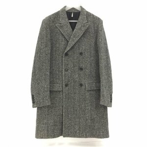 Dior Dior herringbone wool coat 233C351A2041 size 44 brand tag * quality tag equipped [CCAY5019]