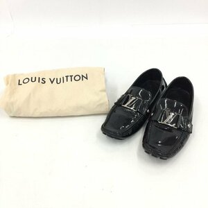 LOUIS VUITTON ルイヴィトン ローファー 黒 パテント 表記サイズ7 ND0175【CCBB5062】