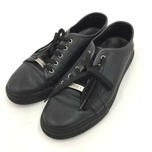 GUCCI グッチ 革靴 黒 23301 ひも【CCBB5060】