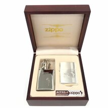 ZIPPO ジッポ ライター 銀色 ルミナスセット ケース付き【CBBB6009】_画像1