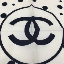 CHANEL シャネル シルク スカーフ ココマーク 水玉柄 【CBAZ5009】_画像6