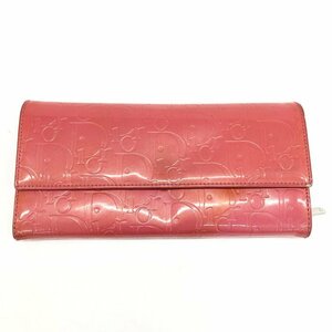 ChristianDior クリスチャンディオール 長財布 ピンク系 トロッター 【CBBB7022】