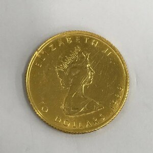 K24　金貨幣　カナダ　メイプルリーフ金貨　10ドル　重量7.8g【CBAS3091】