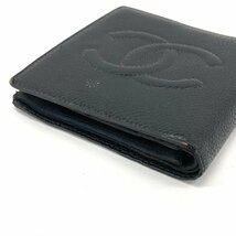 CHANEL　シャネル　キャビアスキン　ココ　二つ折り財布　5128832　【CCAD8001】_画像3