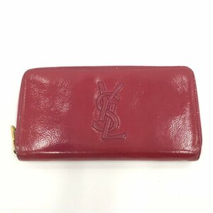 YVES SAINT LAURENT　イブサンローラン　ラウンド　長財布　赤【CCAJ3083】