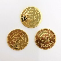 K24IG アテネオリンピック 100ユーロ金貨 3枚おまとめ 総重量30.8g【CCAI2021】_画像4