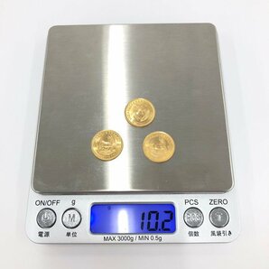 K22 南アフリカ クルーガーランド金貨 1/10oz 3枚おまとめ 総重量10.2g【CCAI2040】の画像7