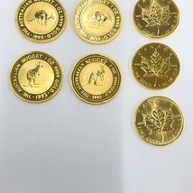 K24IG カナダ メイプルリーフ金貨 カンガルー金貨 1oz 10枚おまとめ 総重量311.7g【CCAI2014】_画像3