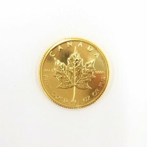 K24IG カナダ メイプルリーフ金貨 1/4oz 総重量7.7g【CCAI2029】