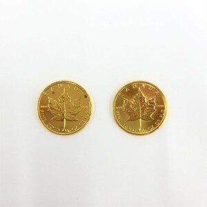 K24IG カナダ メイプルリーフ金貨 1/10oz 2点おまとめ 総重量6.3g【CCAI2044】