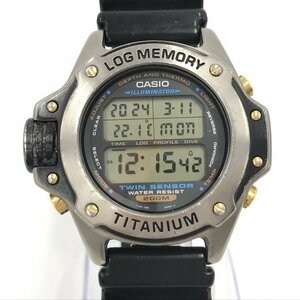 CASIO カシオ LOG MEMORY ログメモリー デジタル 腕時計 チタン DEP-700 610298 稼動【CCAK3013】